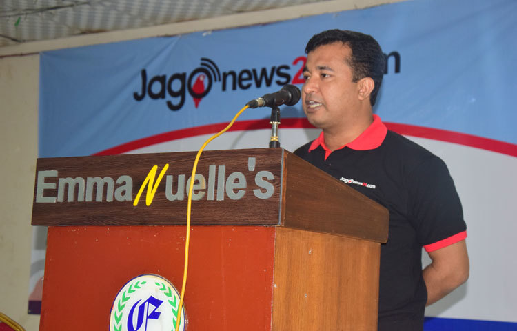 প্রতিনিধি সম্মেলনে বক্তব্য রাখছেন জাগোনিউজ২৪ডটকম এর প্রধান বার্তা সম্পাদক মহিউদ্দিন সরকার। ছবি : মাহবুব আলম।