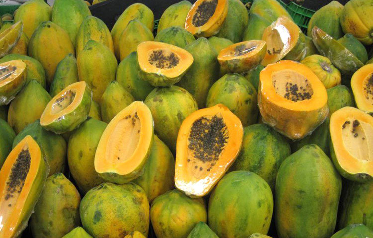 পেঁপে : পাকা পেঁপে ভিটামিন এ সমৃদ্ধ ফল। এতে প্রচুর শর্করা, প্রোটিন, ভিটামিন, খনিজ লবণ রয়েছে। রজমানে ক্লান্তি দূর করতে ইফতারিতে পেঁপে রাখুন।