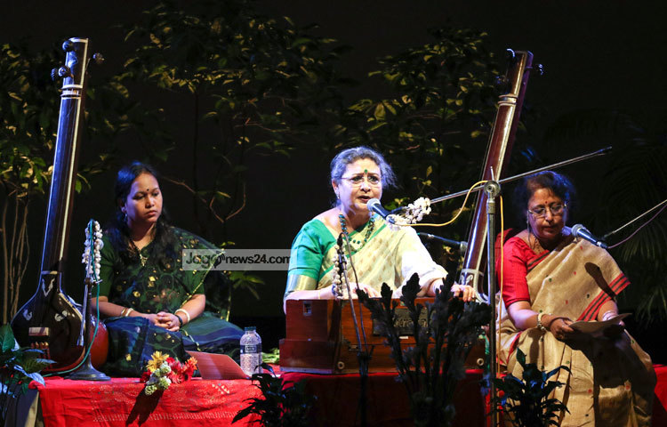 প্রতিভা মল্লিক বিশ্বকবি রবীন্দ্রনাথ ঠাকুরের আশ্রম কন্যা। শান্তি নিকেতনে তার জন্ম ও বেড়ে ওঠা। ছবি : মাহবুব আলম।
