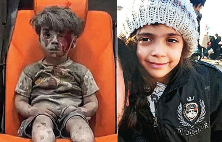 সিরিয়া : পাঁচ বছরের গৃহযুদ্ধেও শেষ ধাপে সিরিয়া। বিদ্রোহী ঘাঁটি আলেপ্পোর সিংহভাগই প্রেসিডেন্ট বাশার আল আসাদের দখলে। সিরিয়ার এবারের দুই মুখ ৫ বছরের ওমরান দাকনিশ এবং ৭ বছরের বানা আলাবেদ।