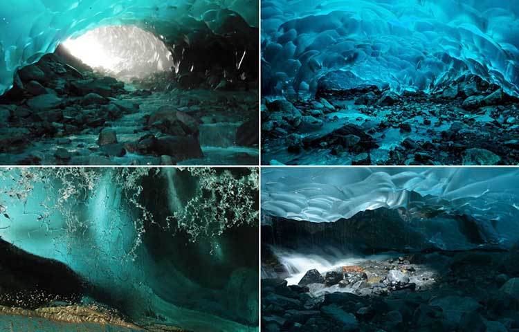 আমেরিকা : এই বরফের গুহাটির সৌন্দর্য সত্যিই মুগ্ধ করার মত।