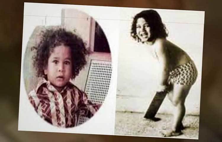 শৈশবের দুরন্ত সচিন। এই বয়সেই তিনি ব্যাট বল নিয়ে ব্যস্ত ছিলেন।