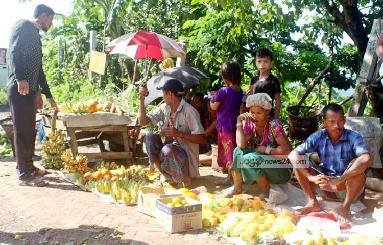 পাহাড়ি জনগোষ্ঠির অনেকেই পাহাড় থেকে এসব ফল বিক্রি জীবীকা নির্বাহ করেন। ছবি : বিপ্লব দিক্ষিৎ
