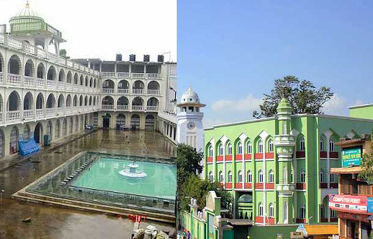 মসজিদটির সঙ্গে তিনতলা বিশিষ্ট একটি মাদরাসাও রয়েছে। ৪তলা বিশিষ্ট মসজিদটির ভিতর অংশ অত্যাধুনিক কার্পেটে সুসজ্জিত।