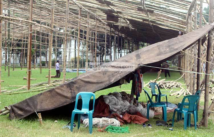 জাতীয় ঈদগাহে রাষ্ট্রপতিসহ দেশের অনেক গণ্যমান্য ও সাধারণ মানুষ নামাজ আদায় করবে। ছবি : বিপ্লব দিক্ষিৎ
