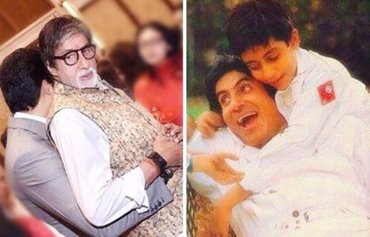 বাবা ও ছেলে! ছেলেবেলায় ঠিক এমন করেই জড়িয়ে ধরতেন ছেলে অভিষেক।