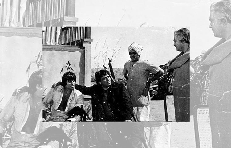 পুরনো হলেও এখনও নতুন! ‘শোলে’ ছবির শুটিংয়ের সময়ে তোলা ছবি।