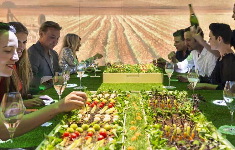 সাবলিমোশন রেস্টুরেন্টে বসে খাচ্ছেন ভোজন বিলাসীরা।