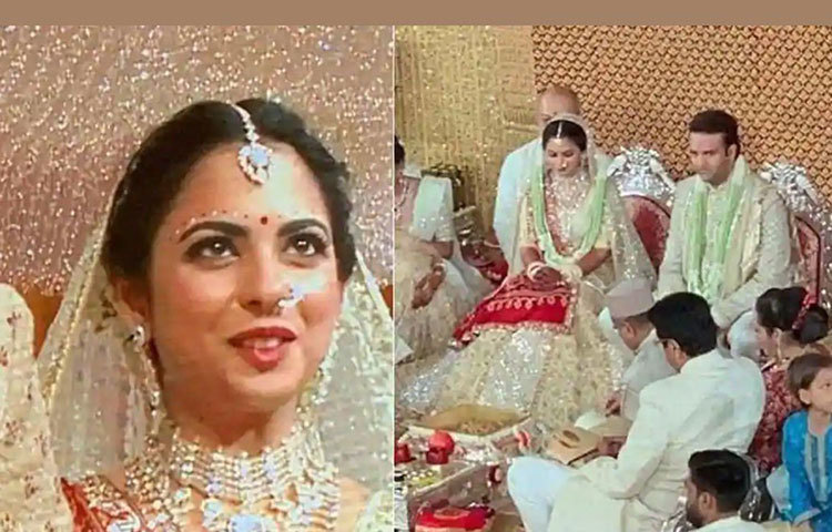 ঈশার বিয়েতে যেমন অতিথিদের সনাতনী ভারতীয় সাজে দেখা গিয়েছে। এবার রিসেপশনে প্রত্যেককেই পরতে হবে ফর্ম্যাল কোনও পোশাক, এমনটাই উল্লেখ করা হয়েছে।