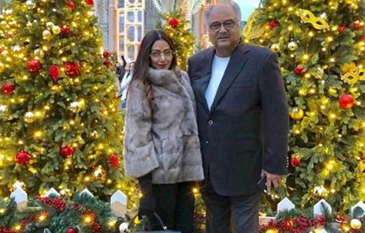 তার স্বামী বনি কাপুরের সঙ্গে একান্তে।