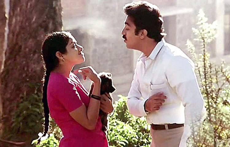 কমল হাসনের সঙ্গে কালজয়ী ‘সদমা’ ছবিতে।