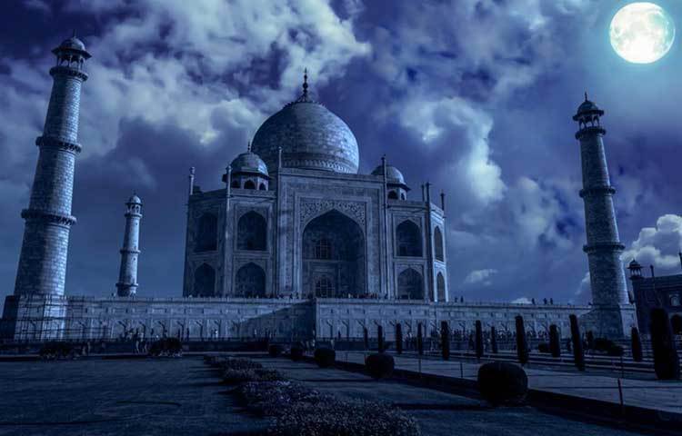 দিনে এবং রাতের বিভিন্ন সময় বিভিন্ন রংঙের দেখতে লাগে তাজমহলকে।
