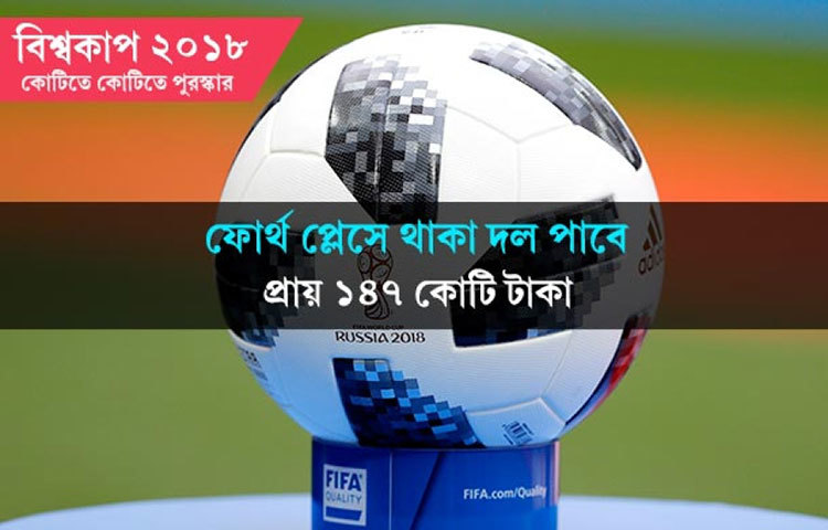 ফোর্থ প্লেসে থাকা দল পাবে প্রায় ১৪৭ কোটি টাকা।