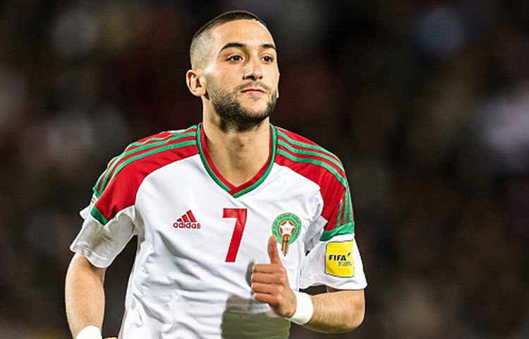 হাকিম জড়িয়েচ, মরোক্কো : এখনও পর্যন্ত জাতীয় দলের হয়ে ১৫টি ম্যাচ খেলেছেন। গোল করেছেন ৮টি। খেলার কৌশল এবং ফ্রি-কিকের ক্ষমতার জন্য অধিক পরিচিত।