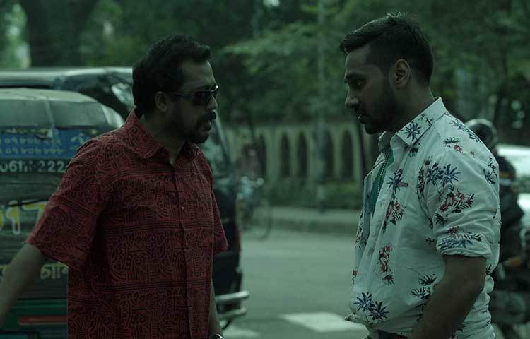 সজলের সঙ্গে একটি দৃশ্যে ফারুক আহমেদ।