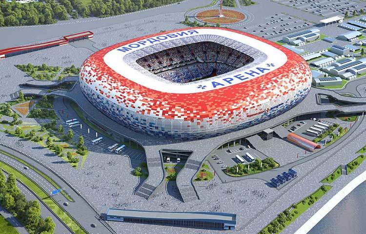 মর্দোভিয়া এরেনা : এটির অবস্থান রাশিয়ার সারানাস্কে। নির্মাণাধীন এই স্টেডিয়ামটি ২০১৭ সালে খেলার জন্য খুলে দেয়া হয়। এটিতে ৪৫ হাজার আসন রয়েছে। এখানে ৪টি ম্যাচ অনুষ্ঠিত হবে।