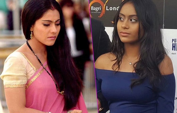 মেয়ে নাইসার সঙ্গে কাজল। মায়ের মতোই মেয়ে।