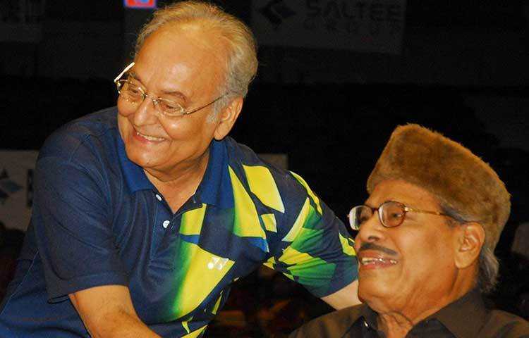 ২০০৮ সালের ১ মে। জন্মদিনে নেতাজী ইন্ডোর স্টেডিয়ামে। সঙ্গে সৌমিত্র চট্টোপাধ্যায়।