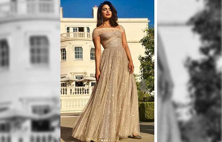 বিকেলের রিসেপশনের পোশাকেও সকলের নজর কেড়েছেন পিগি চপস্। ডিজাইনার ক্রিশ্চিয়ান ডিওর শিমরে পোশাকে জাঁকজমক ঝরে পড়ছিল।