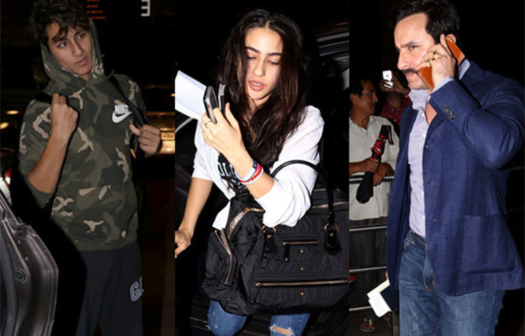 সাইফ আলি খান এবং অমৃতা সিং-এর সন্তান সারা আলি খান এবং ইব্রাহিম খান