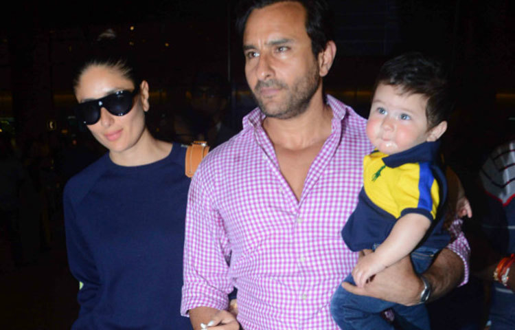সইফ-কারিনার সঙ্গে ছেলে তৈমুর আলি খান।