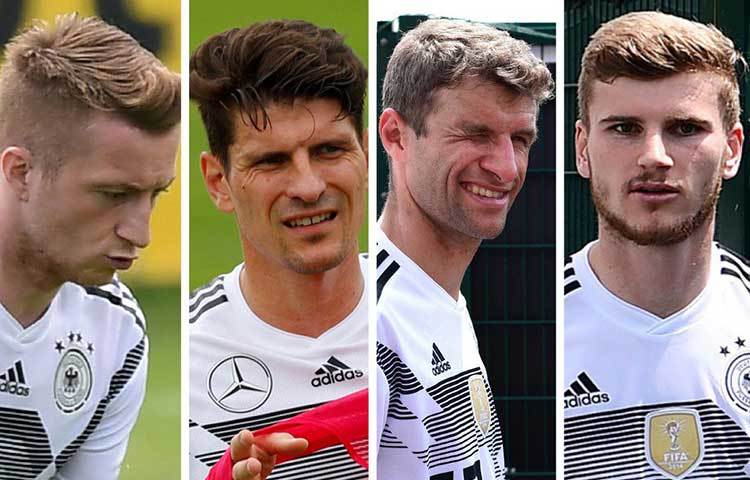 মারিয়ো গোমেজ, মার্কো রয়েস, টমাস মুলার, টিমো ওয়ার্নার- স্ট্রাইকার হিসেবে এই চার জনের নাম করেছে জার্মান ফুটবল কর্তৃপক্ষ।