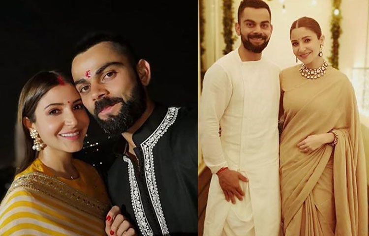 অনুশকার প্রথম করবাচওথ ও যুগলের প্রথম দেওয়ালি।