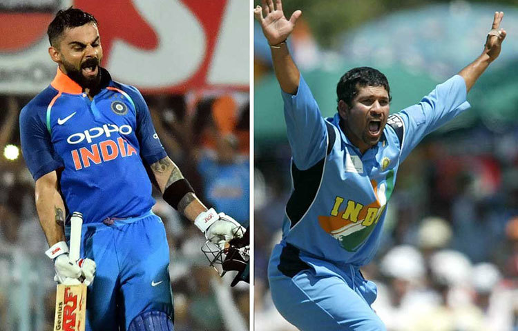 দশ হাজার রানের ক্লাবে পৌঁছনোর সময় ভারতের মোট দলগত রানের ২০.২ শতাংশ অবদান ছিল বিরাটের। আর শচীনের ক্ষেত্রে তা ছিল ১৯.৩ শতাংশ।