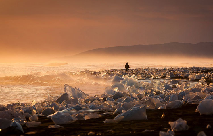 জকুলসারলন হিমবাহ লেগুন-এটি আইসল্যান্ডে অবস্থিত।