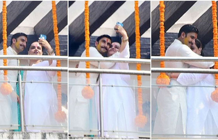 এবার প্রকাশ্যে এল রণবীরের গায়ে হলুদের অনুষ্ঠানের ছবি। গালে হলুদ লাগানো অবস্থান প্রকাশ্যে এসেছে রণবীরের ছবি।