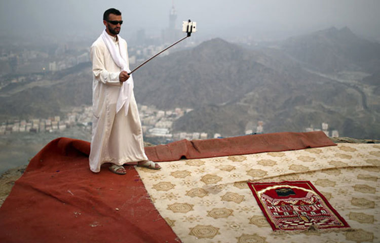 পবিত্র মক্কার মাউন্ট থরের উপর।