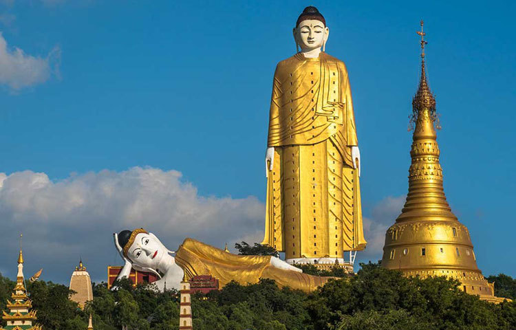 লেকিউন সেক্কিয়া : মায়ানমারের খাটাকান টংয়ে স্থাপিত এই বুদ্ধমূর্তির নির্মাণ শেষ হয় ২০০৮ সালে ২১ ফেব্রুয়ারি। ৩১ তলা এই মূর্তি ১১৬ মিটার উঁচু। বুদ্ধের জীবনকথা ও জাতকের নানা গল্প খোদিত রয়েছে এই মূর্তির দেওয়ালে।