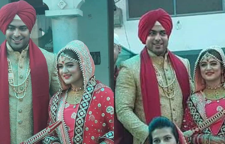 বিয়ের পর গুরুদুয়ারাতে শ্রাবন্তী ও রোশন।