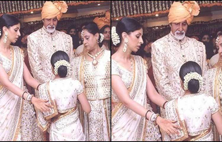 অমিতাভ-জয়া থেকে শ্বেতা, নভ্যা সকলেই এদিন সেজেছিলেন আবু জানি ও সন্দীপ খোসলার ডিজাইনার পোশাকে।