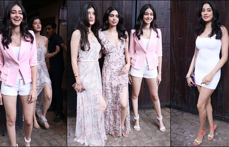 সোনমের জন্মদিনে অনন্যা পান্ডে, জাহ্নবী, খুশী কাপুর।