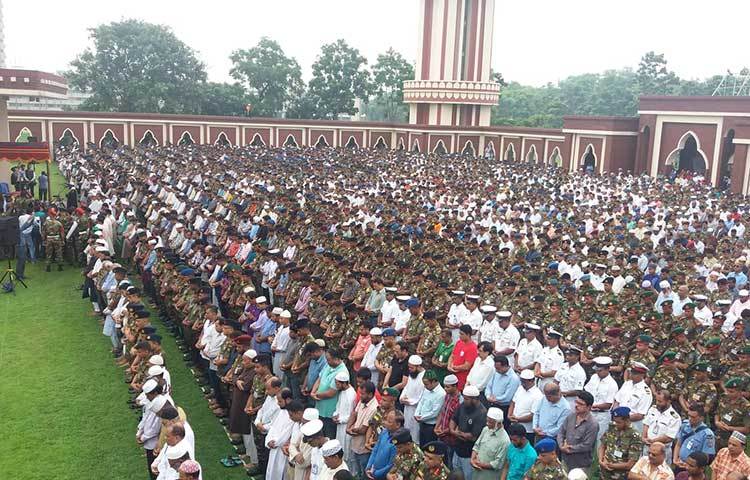 এরশাদের জানাজার দৃশ্য। ছবি: প্রদীপ দাস