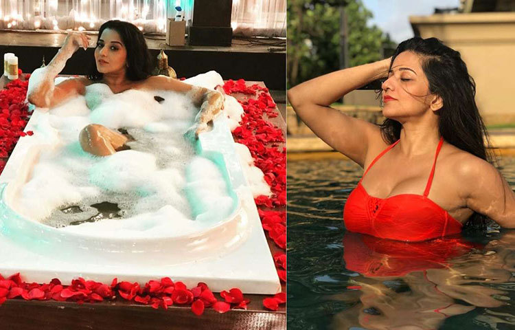 ভোজপুরী অভিনেত্রী মোনালিসার সুইমিংপুলের গোসলের ছবি ইতিমধ্যেই ভাইরাল হয়েছে।