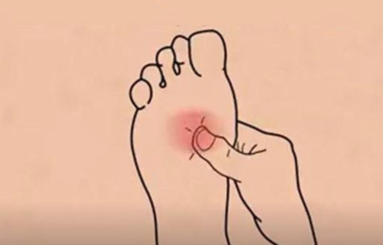 বমি বমি ভাব: পায়ের পাতার এই পয়েন্টে প্রেশার দিলে বমি বমি ভাব দূর হয়।