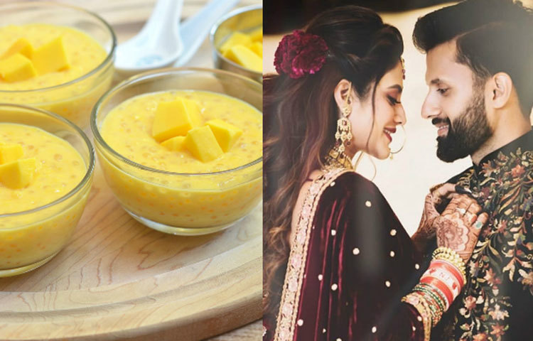 ডেজার্টে ছিল আমের পায়েস, আমের সন্দেশ ও হট চকোলেট মাড পাই।