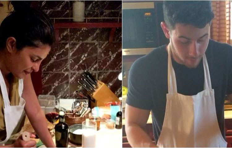 কুকিং ক্লাসের ছবি ও ভিডিও সোশ্যাল মিডিয়ায় শেয়ার করেন নিক জোনাস। ইটালিতে কুকিং ডেট জোনাস দম্পতি যে চুটিয়ে উপভোগ করছেন, তার প্রমাণ ছবির ক্যাপশন-ই।