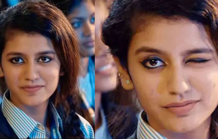 চোখ মেরে নেট দুনিয়ায় ঝড় তুলেছিলেন দক্ষিণী অভিনেত্রী প্রিয়া প্রকাশ ওয়ারিয়র।