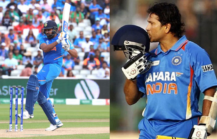 একটি বিশ্বকাপে সর্বাধিক রান শচীন টেন্ডুলকারের। ২০০৩ সালে বিশ্বকাপে শচীন করেছিলেন মোট ৬৭৩ রান। রোহিতের সংগ্রহ ৫৪৪ রান।