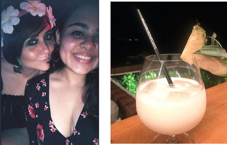 মেয়ে অন্বেষার সঙ্গে ‘বিচ পার্টি’তে স্বস্তিকা।