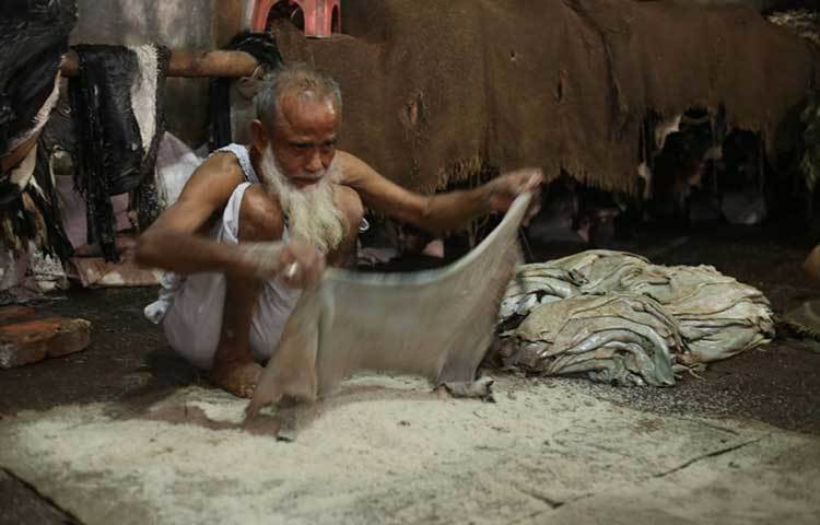 তবে রোববার (১৮ আগস্ট) থেকে আড়তদারদের কাছ থেকে চামড়া কেনার কথা থাকলেও বাণিজ্য মন্ত্রণালয়, ট্যানারি মালিক ও আড়তদারদের বৈঠক ছিল। ছবি: মাহবুব আলম