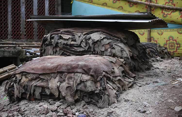 এ বৈঠক থেকে সমাধান এলে সোমবার থেকে সংরক্ষিত চামড়া ট্যানারির মালিকদের কাছে বিক্রি করতে পারবেন বলে আশা আড়তদারদের। ছবি: মাহবুব আলম