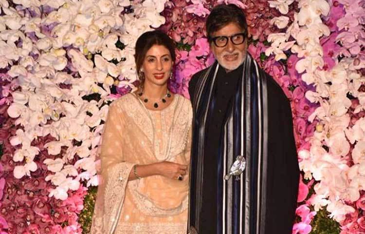 অমিতাভ বচ্চন পরেছিলেন ট্রাডিশনাল কুর্তা, ছিল স্ট্রাইপড ডিজাইনার উত্তরীয়। শ্বেতা বচ্চনের পরনে ছিল সনাতনী ঘরানার পালাজো সালোয়ার। পান্না ও সাদা পাথরের গয়না পরেছিলেন তিনি।