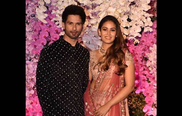 শাহিদ কাপুর পরেছিলেন একটি ডিজাইনার কালো জামা। তার স্ত্রী মীরার পরনে ছিল ডিজাইনার লেহেঙ্গা ও ট্রান্সপারেন্ট পাথর-জরির নকশাদার ওড়না।