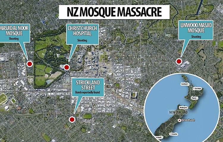 গুগল ম্যাপে আল নুর মসজিদের অবস্থান।