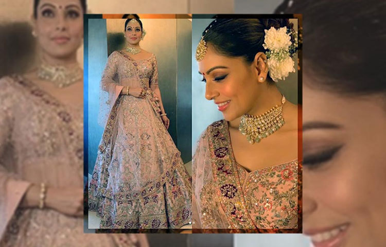 বাহারী ডিজাইনের লেহেঙ্গায় সুন্দরী বিপাশা।