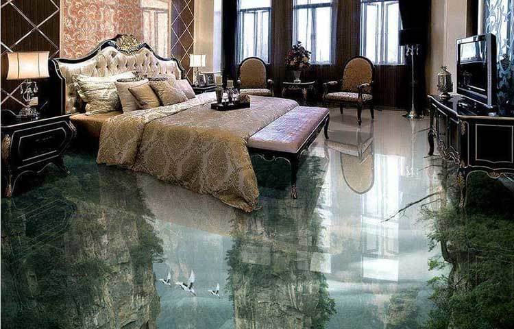 দীঘীর জলে বিছানা পাতা।